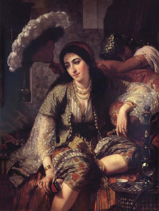 Ange Tissier Algerian Woman and her slave
